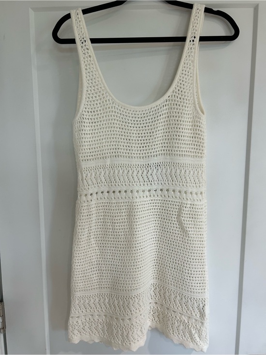 Hollister Dresses & Skirts - Hollister Ivory Crochet Tank Mini Dress